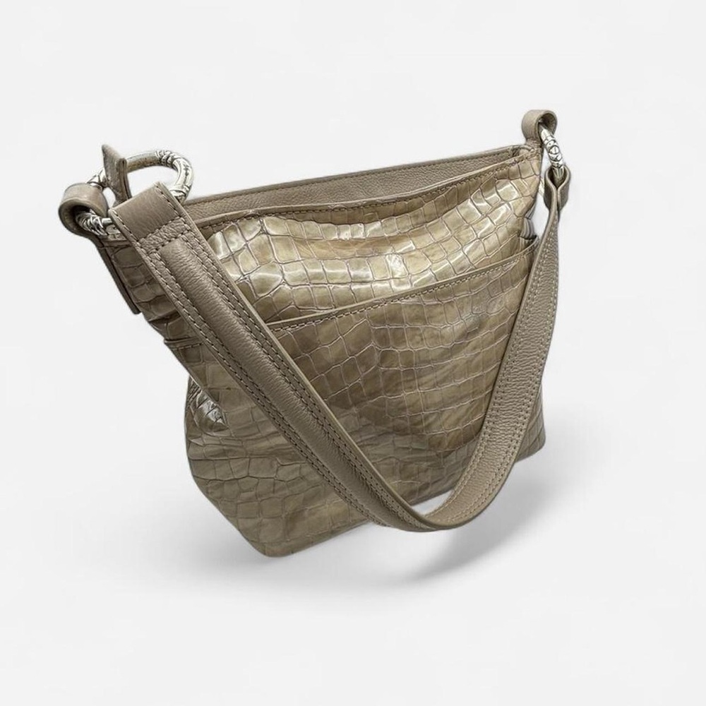 Brighton Cherie Shoulderbag Beechwood Patent Croco